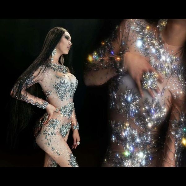 fashion rhinestones jumpsuit crystals mesh see through bodysuit women stage performance dance overalls net yarn club wear, Black;white
fashion rhinestones jumpsuit crystals mesh see through bodysuit women stage performance dance overalls net yarn club wear, Black;white