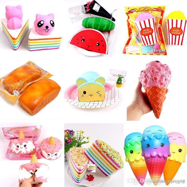 

good squishy jumbo cake ice cream doll squishy slow rising sweet scented charms food rebound bread kid toys decompression toy t99