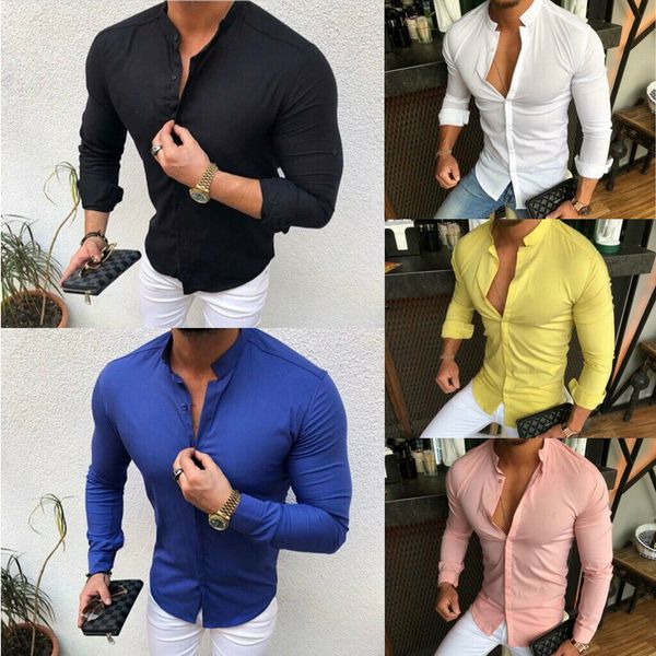 New Men Slim Fit Casual Shirts Long Sleeve Solid Color Handsome Man Male Shirt Tops Daily Clothes Summer Spring Tops
New Men Slim Fit Casual Shirts Long Sleeve Solid Color Handsome Man Male Shirt Tops Daily Clothes Summer Spring Tops