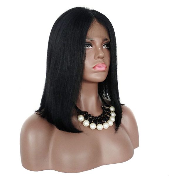 12 inch short yaki bob lace front wigs human hair indian remy virgin jet black pre plucked hairline lace closure wigs for women, Black;brown
12 inch short yaki bob lace front wigs human hair indian remy virgin jet black pre plucked hairline lace closure wigs for women, Black;brown