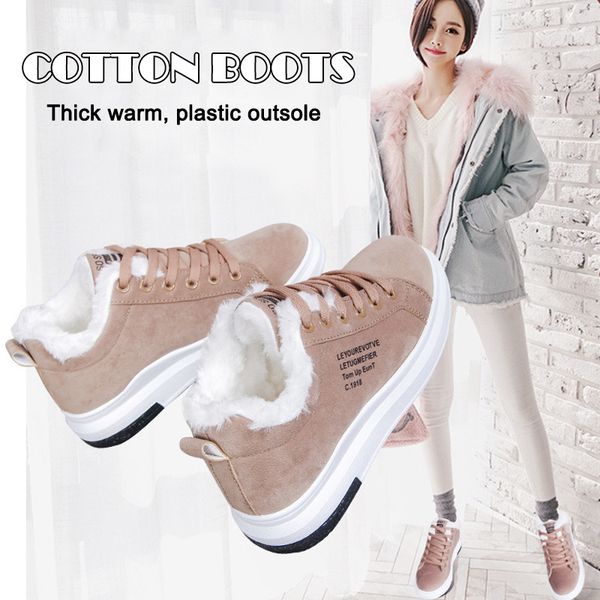 women warming boots casual lace-up ankle shoes outdoor anti-slip booties winter j9, Black
women warming boots casual lace-up ankle shoes outdoor anti-slip booties winter j9, Black