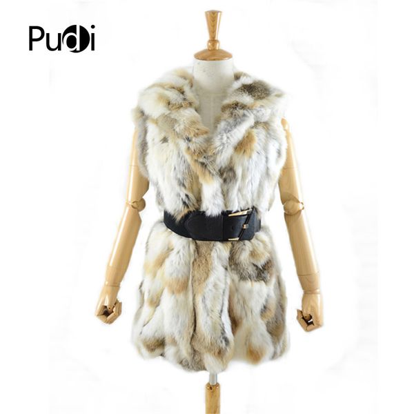 women's fur & faux vr020 real rex vest with hooded slim coat winter jacket, Black
women's fur & faux vr020 real rex vest with hooded slim coat winter jacket, Black