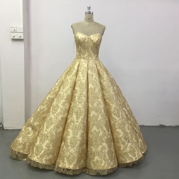 gold shining lace wedding dress puffy ball bridal gown spaghetti strap backless women formal party gown long dresses 2019, White
gold shining lace wedding dress puffy ball bridal gown spaghetti strap backless women formal party gown long dresses 2019, White