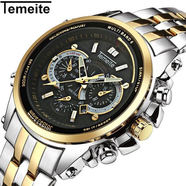 temeite special new luxury fake three-eye men's steel belt waterproof watch ebay luminous calendar quartz watch, Slivery;brown
temeite special new luxury fake three-eye men's steel belt waterproof watch ebay luminous calendar quartz watch, Slivery;brown