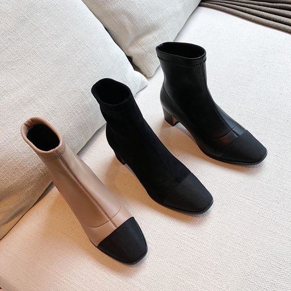 mljuese 2020 women ankle boots velvet square toe slip on winter short plush mixed colors women socks boots party dress, Black
mljuese 2020 women ankle boots velvet square toe slip on winter short plush mixed colors women socks boots party dress, Black