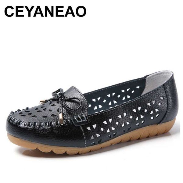 ceyaneao women cut out moccasins flat shoes ballet flat shoes ladies round toe moccains genuine leather without lace boat, Black 
ceyaneao women cut out moccasins flat shoes ballet flat shoes ladies round toe moccains genuine leather without lace boat, Black
