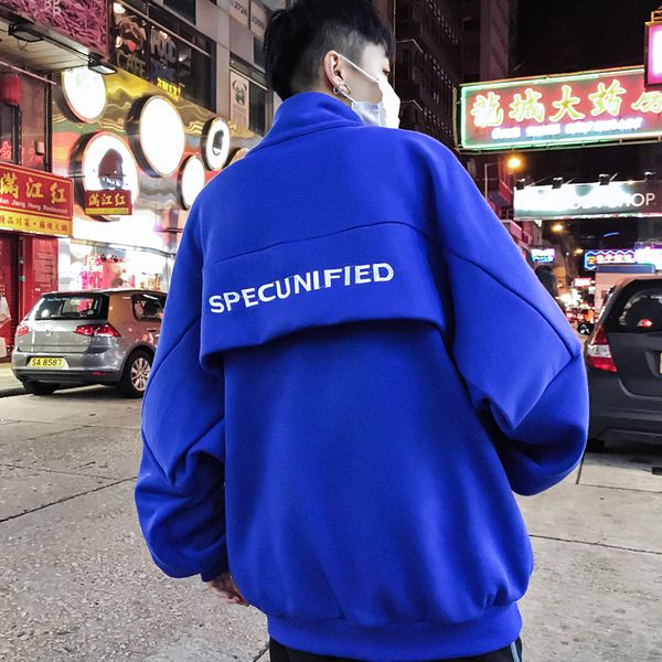 men's sweatshirt 2019 autumn and winter new stand collar loose plus velvet letter embroidered sweatshirt youth trend men's wear, Black
men's sweatshirt 2019 autumn and winter new stand collar loose plus velvet letter embroidered sweatshirt youth trend men's wear, Black