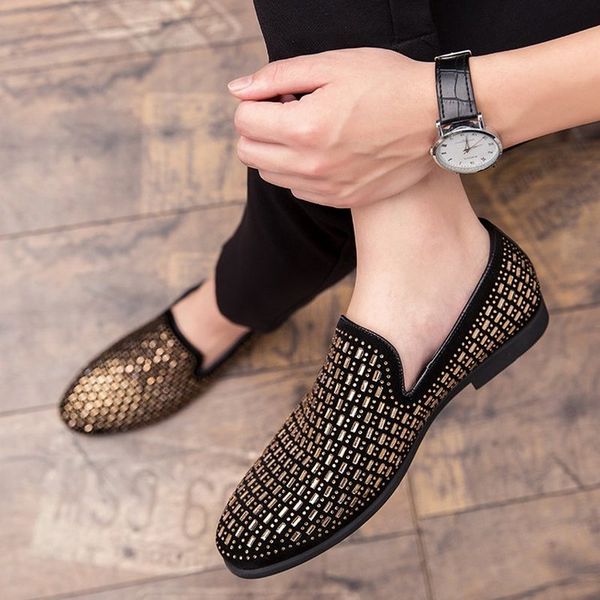 men male dress man formal men's slip on men's flats shoes driving business shiny crystal zapatos de hombres personlizar c01852, Black
men male dress man formal men's slip on men's flats shoes driving business shiny crystal zapatos de hombres personlizar c01852, Black