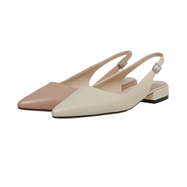 women shoes slingback genuine leather cowhide square heels pointed toe side open fashion lady flat bottom sandals, Black
women shoes slingback genuine leather cowhide square heels pointed toe side open fashion lady flat bottom sandals, Black