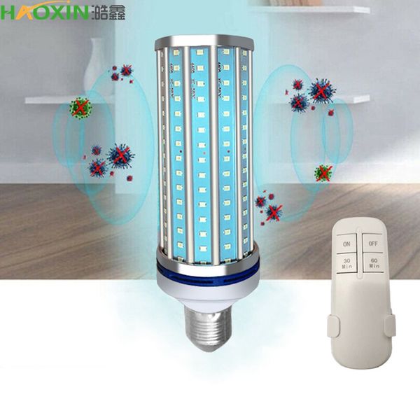 haoxin 110v/220v 60w uvc germicidal light uv ultraviolet sterilizing e27 corn bulb lamp intelligent remote control 195 lamp beads
haoxin 110v/220v 60w uvc germicidal light uv ultraviolet sterilizing e27 corn bulb lamp intelligent remote control 195 lamp beads