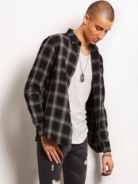 2019 new autumn brand men's plaid shirt male warm long sleeve shirt plus size youth office business casual men, White;black
2019 new autumn brand men's plaid shirt male warm long sleeve shirt plus size youth office business casual men, White;black