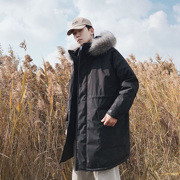 2019 men's winter long sleeve warm jackets males streetwear coats parkas with hooded solid color coats us size plus sizes, Black
2019 men's winter long sleeve warm jackets males streetwear coats parkas with hooded solid color coats us size plus sizes, Black