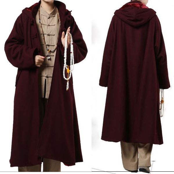 4color yellow/brown/red/gray/ winter warm wool lay meditation cloak shaolin monks robes buddhist cape, Black;red
4color yellow/brown/red/gray/ winter warm wool lay meditation cloak shaolin monks robes buddhist cape, Black;red
