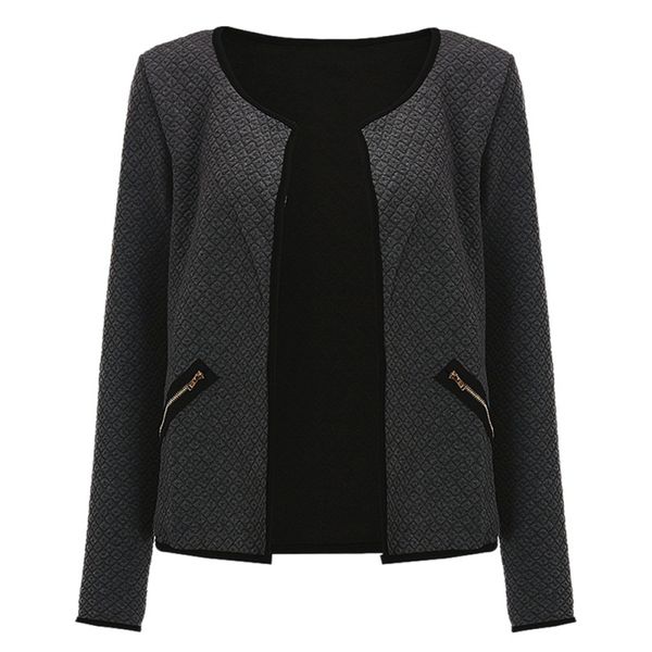 2018 new autumn plus size pockets cardigan jackets long sleeve collarless open stitch plaid short coat elegant jackets, Black;brown
2018 new autumn plus size pockets cardigan jackets long sleeve collarless open stitch plaid short coat elegant jackets, Black;brown