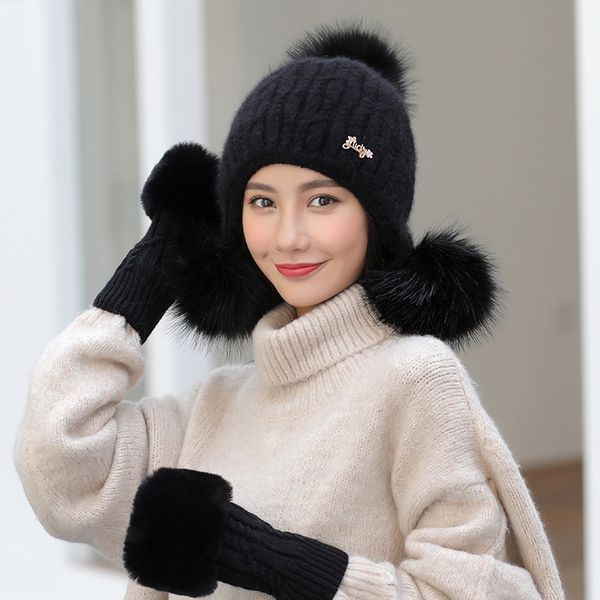 2019 new knitted winter hat scarf gloves set women thick warm touch screen glove beanies soft scarf female for girls gift, Blue;gray
2019 new knitted winter hat scarf gloves set women thick warm touch screen glove beanies soft scarf female for girls gift, Blue;gray