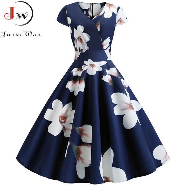 2019 autumn women floral print vintage dress robe femme summer v neck elegant short sleeve office party dresses plus size, Black;gray
2019 autumn women floral print vintage dress robe femme summer v neck elegant short sleeve office party dresses plus size, Black;gray