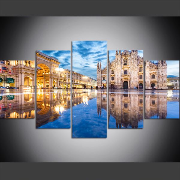 5 piece large size canvas wall art pictures creative milan cathedral, italy art print oil painting for living room decor
5 piece large size canvas wall art pictures creative milan cathedral, italy art print oil painting for living room decor