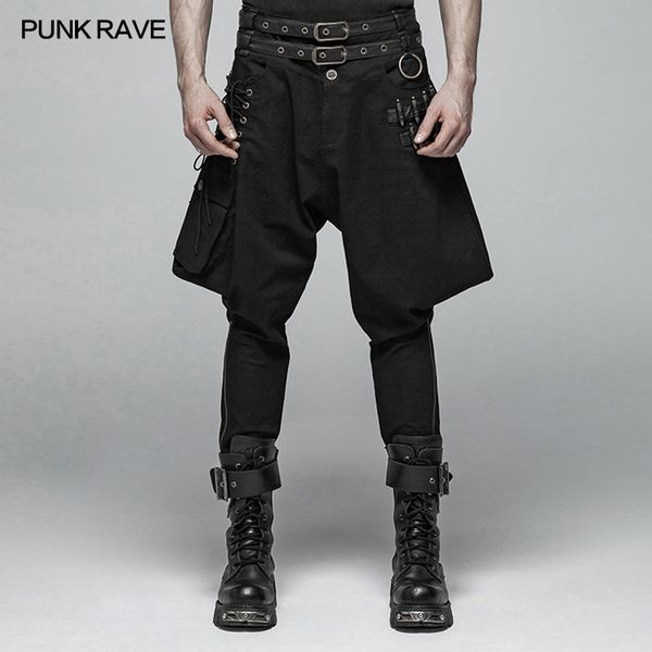 punk rave steampunk breeches fashion with belt big pocket zipper men's pants wk359, Black
punk rave steampunk breeches fashion with belt big pocket zipper men's pants wk359, Black