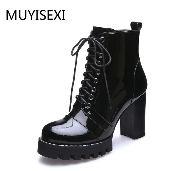 fashion patent leather 9 cm high heel platform autumn boots for women boots winter women plus size 35-42 jgg01 muyisexi, Black
fashion patent leather 9 cm high heel platform autumn boots for women boots winter women plus size 35-42 jgg01 muyisexi, Black