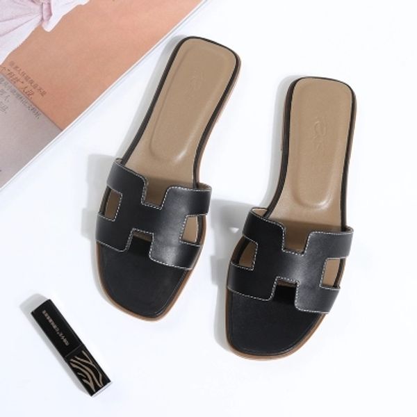 designer slideshow fashion summer sandals womens luxury brands slippers genuine leather shoes women fashiona, Black
designer slideshow fashion summer sandals womens luxury brands slippers genuine leather shoes women fashiona, Black