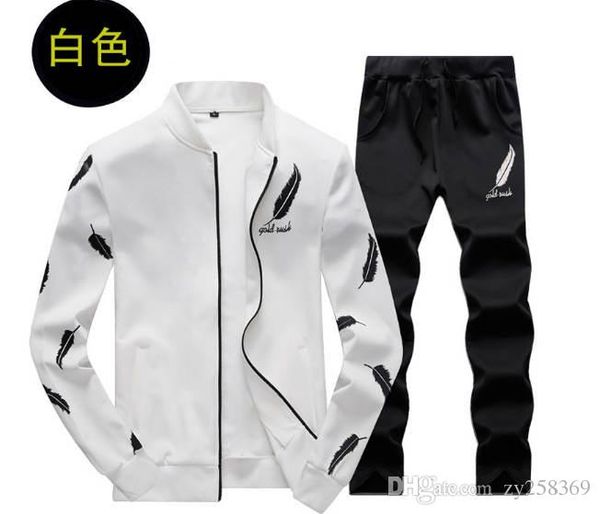 2019 trend brand designer production sports suit casual long-sleeved baseball jacket men's fitness sports street suit feather print 2 s, Black
2019 trend brand designer production sports suit casual long-sleeved baseball jacket men's fitness sports street suit feather print 2 s, Black