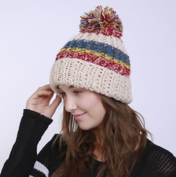 women's winter new fashion knitting hat brand designer weave striped color matching velvet with wool ball beanie halloween caps, Blue;gray
women's winter new fashion knitting hat brand designer weave striped color matching velvet with wool ball beanie halloween caps, Blue;gray