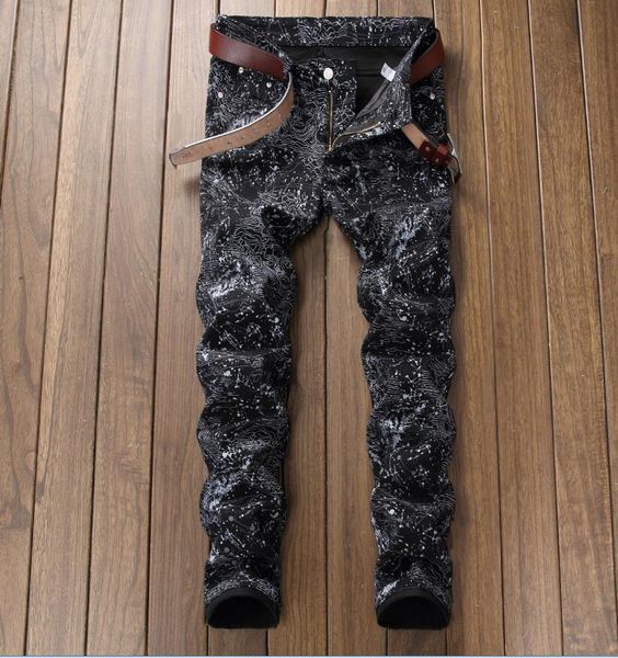 2020 new autumn men's full printing straight jeans black causal denim stitch creases style fashion jeans size 29-38, Blue
2020 new autumn men's full printing straight jeans black causal denim stitch creases style fashion jeans size 29-38, Blue