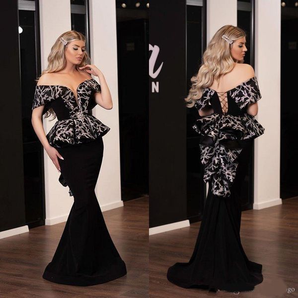 plus size mermaid evening formal dresses 2020 luxury sparkly lace applique ruffles peplum women occasion prom party gowns, Black
plus size mermaid evening formal dresses 2020 luxury sparkly lace applique ruffles peplum women occasion prom party gowns, Black