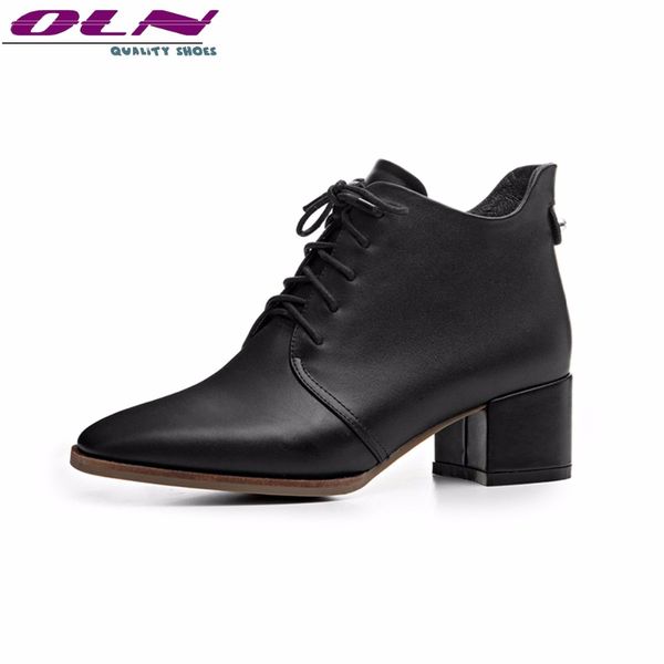 oln 2018 new winter women square high heels ankle riding boots genuine cow real leather woman handmade quality autumn shoes, Black
oln 2018 new winter women square high heels ankle riding boots genuine cow real leather woman handmade quality autumn shoes, Black