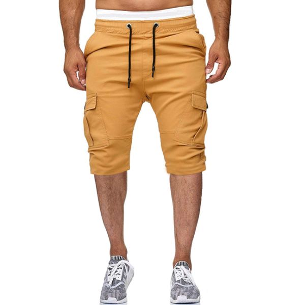 2019 summer new men's multi-pocket decorative shorts men's tether elastic casual sports shorts, White;black
2019 summer new men's multi-pocket decorative shorts men's tether elastic casual sports shorts, White;black
