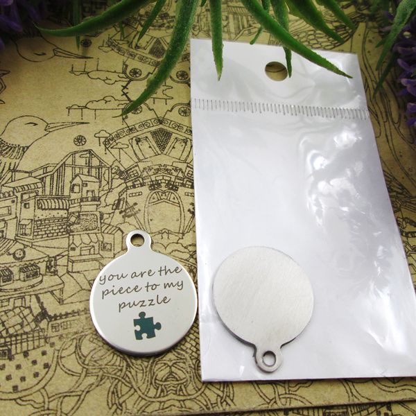 40pcs--"you are the piece to my puzzle"stainless steel charms more style for choosing diy charms pendants for necklace, Bronze;silver
40pcs--"you are the piece to my puzzle"stainless steel charms more style for choosing diy charms pendants for necklace, Bronze;silver