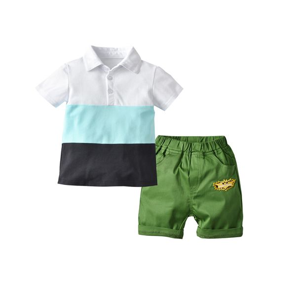 new set children's clothing short-sleeved boy summer color matching cotton beads polo short-sleeved shirt woven shorts two-piece, White
new set children's clothing short-sleeved boy summer color matching cotton beads polo short-sleeved shirt woven shorts two-piece, White