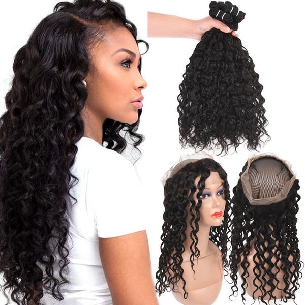 brazilian human hair bundles with 360 full lace closure deep water wave loose straight body human hair with 360 full lace closure, Black
brazilian human hair bundles with 360 full lace closure deep water wave loose straight body human hair with 360 full lace closure, Black