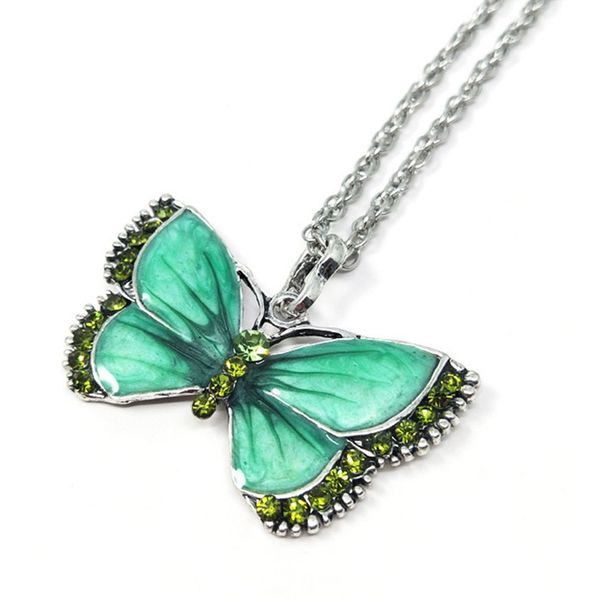 european and american retro painted crystal butterfly necklace alloy fashion long sweater chain necklaces for women, Silver
european and american retro painted crystal butterfly necklace alloy fashion long sweater chain necklaces for women, Silver