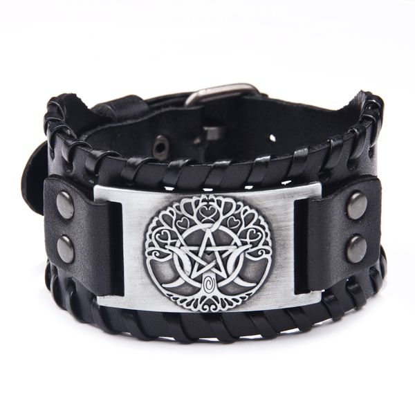 original pentagon genuine leather male bracelet fashion trend jewelry handring moon life tree tree man bracelet vintage jewelry, Black
original pentagon genuine leather male bracelet fashion trend jewelry handring moon life tree tree man bracelet vintage jewelry, Black