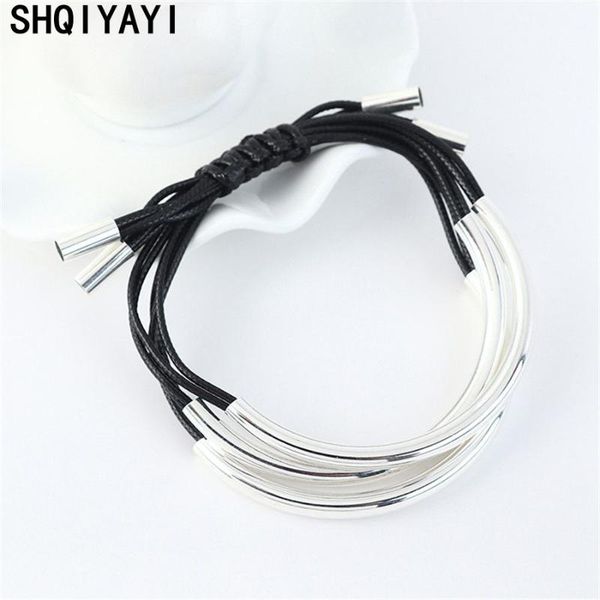 shqiyayi leather bracelets for men women trendy rope chain femme vintage fashion jewelry friendship gift 141153, Golden;silver
shqiyayi leather bracelets for men women trendy rope chain femme vintage fashion jewelry friendship gift 141153, Golden;silver