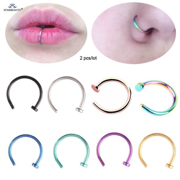 starbeauty 2 pcs/lot fake nose ring labret faux lip ring ear cuff c clip fake piercing helix piercing tragus fake earrings hoop, Slivery;golden
starbeauty 2 pcs/lot fake nose ring labret faux lip ring ear cuff c clip fake piercing helix piercing tragus fake earrings hoop, Slivery;golden
