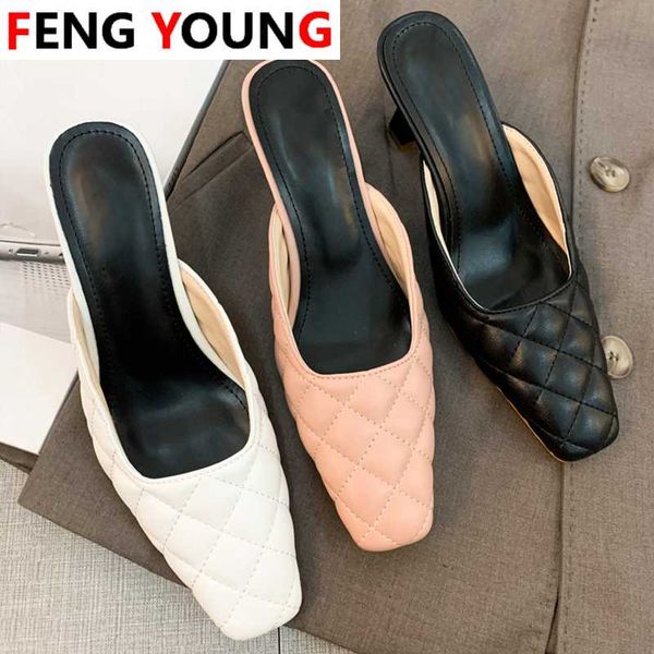 suojialun 2020 spring women mules shoes new linger slipper square toe high heels pump sandal shoes slip on dress, Black
suojialun 2020 spring women mules shoes new linger slipper square toe high heels pump sandal shoes slip on dress, Black
