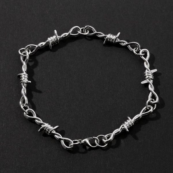 6 knots wire brambles bracelets women men punk style barbed wire brambles link chain bracelet harajuku streetwear party gift, Black
6 knots wire brambles bracelets women men punk style barbed wire brambles link chain bracelet harajuku streetwear party gift, Black