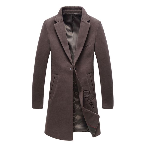 autumn and winter thick men's windbreaker, slim solid color business casual jacket, british long korean embroidery woolen coat, Black
autumn and winter thick men's windbreaker, slim solid color business casual jacket, british long korean embroidery woolen coat, Black