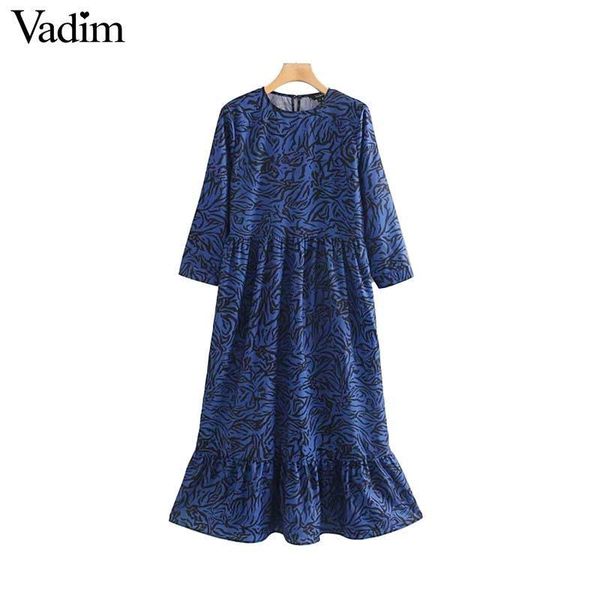 vadim women vintage animal pattern midi dress o neck long sleeve female casual chic blue straight dresses qc867, Black;gray
vadim women vintage animal pattern midi dress o neck long sleeve female casual chic blue straight dresses qc867, Black;gray