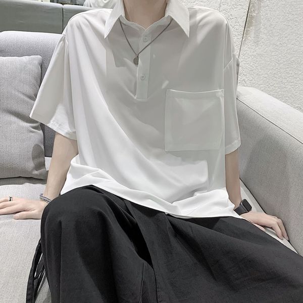 2020 summer new youth popular loose solid color lapel short-sleeved t-shirt fashion casual wild pullover black/white/khaki, White;black
2020 summer new youth popular loose solid color lapel short-sleeved t-shirt fashion casual wild pullover black/white/khaki, White;black