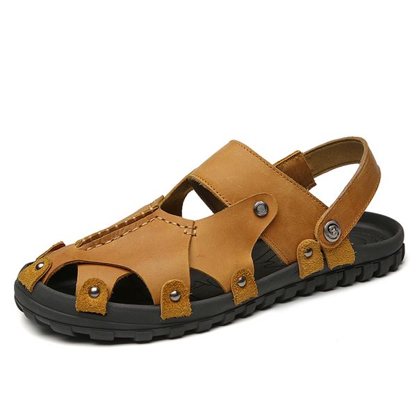 men's big size mens casual shoes outdoor beach shoes for men baotou peep toe hollow out male slides flats leather zapatillas, Black
men's big size mens casual shoes outdoor beach shoes for men baotou peep toe hollow out male slides flats leather zapatillas, Black