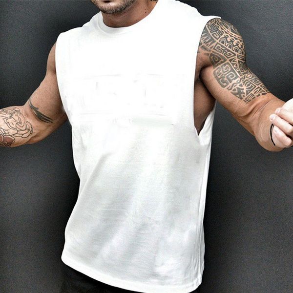 2018 new style men's solid pure color tank for t bodybuilding fitness men's singlet racerback sleeveless sportswear top, White;black
2018 new style men's solid pure color tank for t bodybuilding fitness men's singlet racerback sleeveless sportswear top, White;black