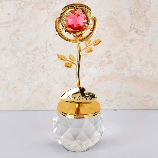 new plating 24k crystal rose gold rose crystal base glass dome decoration gift for mother's day valentines day gift
new plating 24k crystal rose gold rose crystal base glass dome decoration gift for mother's day valentines day gift