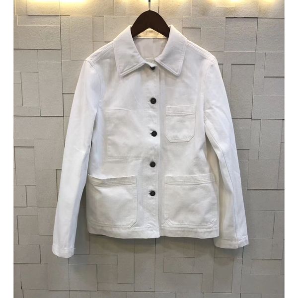 2019 spring and autumn new coat women's denim cotton fashion casual white long sleeve lapel simple jacket, Black;brown
2019 spring and autumn new coat women's denim cotton fashion casual white long sleeve lapel simple jacket, Black;brown