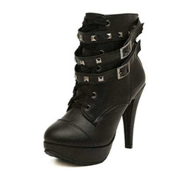 2018 winter women high heel ankle boots rivet buckle gothic punk motorcycle combat boots black pointed toe platform shoes
2018 winter women high heel ankle boots rivet buckle gothic punk motorcycle combat boots black pointed toe platform shoes