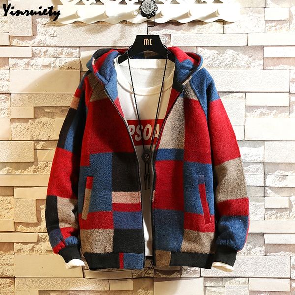 plus size spring autumn men's plaid jacktets 2019 korean man woolen contrast color coats warm hooded casual streetwear overcoat, Black;brown
plus size spring autumn men's plaid jacktets 2019 korean man woolen contrast color coats warm hooded casual streetwear overcoat, Black;brown