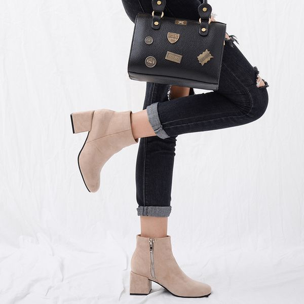 teahoo chunky heels women autumn shoes fashion square toe ankle boots for women side zipper faux suede boots heeled shoes, Black
teahoo chunky heels women autumn shoes fashion square toe ankle boots for women side zipper faux suede boots heeled shoes, Black