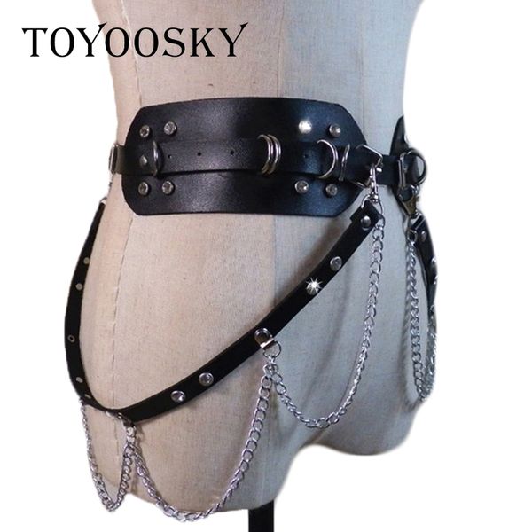brand gothic punk leather belt for women rock hip hop with ring chain rhinestone waist belts cool ins luxury women belt toyoosky y200501, Black;brown
brand gothic punk leather belt for women rock hip hop with ring chain rhinestone waist belts cool ins luxury women belt toyoosky y200501, Black;brown